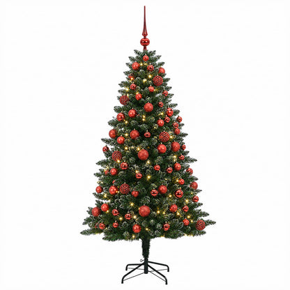 vidaXL Artificial Christmas Tree with Bauble 180 cm 300 LEDs