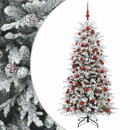 vidaXL Artificial Christmas Tree with Bauble 210 cm 300 LEDs