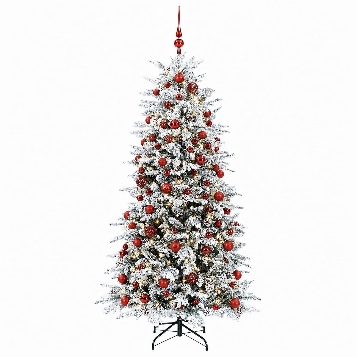 vidaXL Artificial Christmas Tree with Bauble 210 cm 300 LEDs