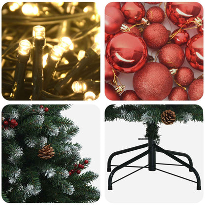 vidaXL Artificial Christmas Tree Green with Bauble 240 cm 300 LEDs