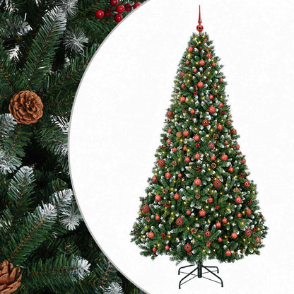vidaXL Artificial Christmas Tree Green with Bauble 240 cm 300 LEDs