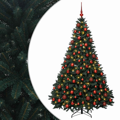 vidaXL Artificial Christmas Tree Dark Green with Bauble 180 cm