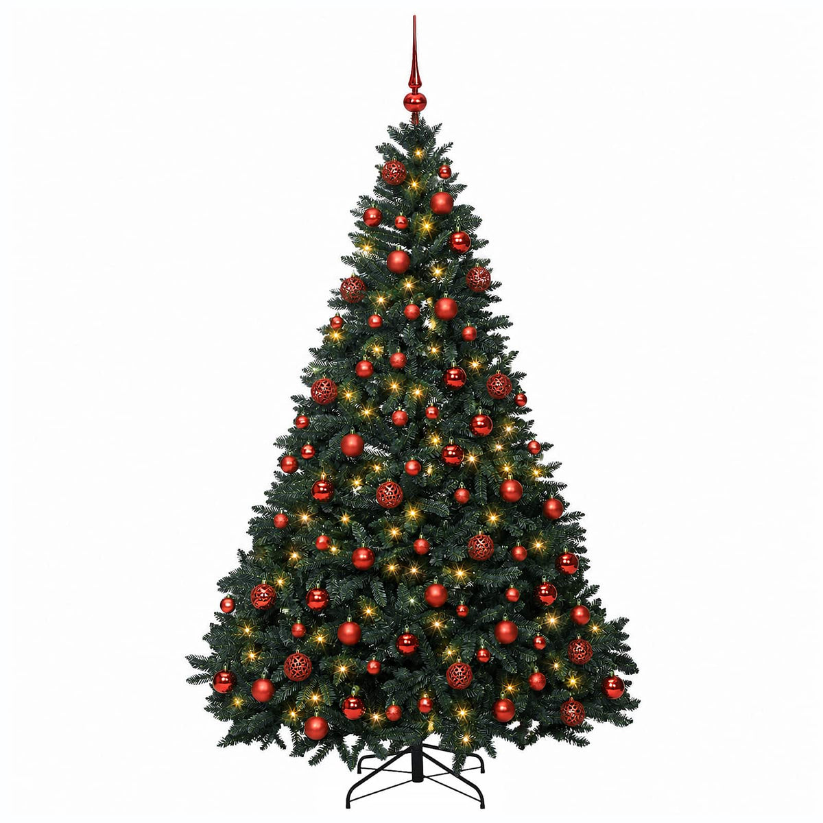 vidaXL Artificial Christmas Tree Dark Green with Bauble 240 cm