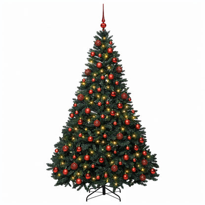 vidaXL Artificial Christmas Tree Dark Green with Bauble 240 cm