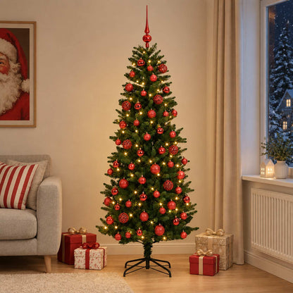 vidaXL Artificial Christmas Tree with Bauble 240 cm 300 LEDs