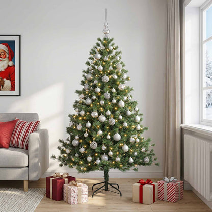 vidaXL Artificial Christmas Tree with Bauble 210 cm 300 LEDs