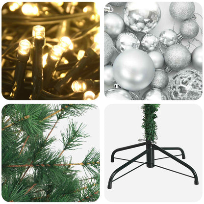 vidaXL Artificial Christmas Tree with Bauble 210 cm 300 LEDs