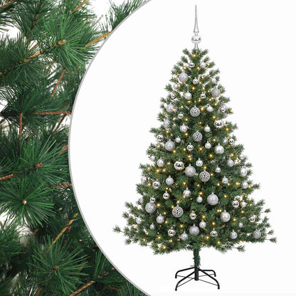 vidaXL Artificial Christmas Tree with Bauble 210 cm 300 LEDs
