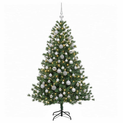 vidaXL Artificial Christmas Tree with Bauble 210 cm 300 LEDs