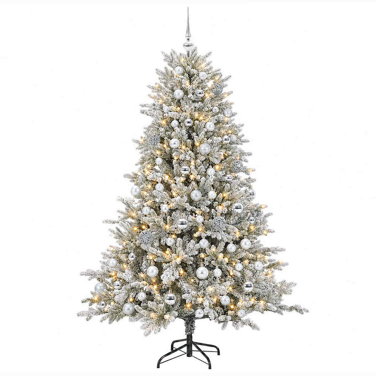 vidaXL Artificial Christmas Tree with Bauble 180 cm 300 LEDs