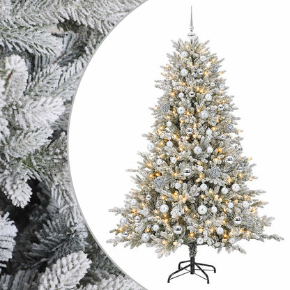 vidaXL Artificial Christmas Tree with Bauble 210 cm 300 LEDs