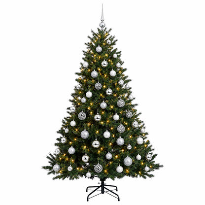 vidaXL Artificial Christmas Tree with Bauble 210 cm 300 LEDs