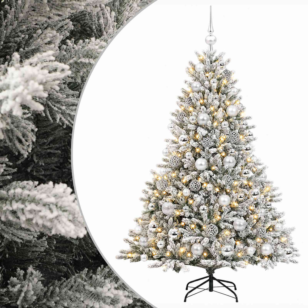vidaXL Artificial Christmas Tree with Bauble 240 cm 300 LEDs