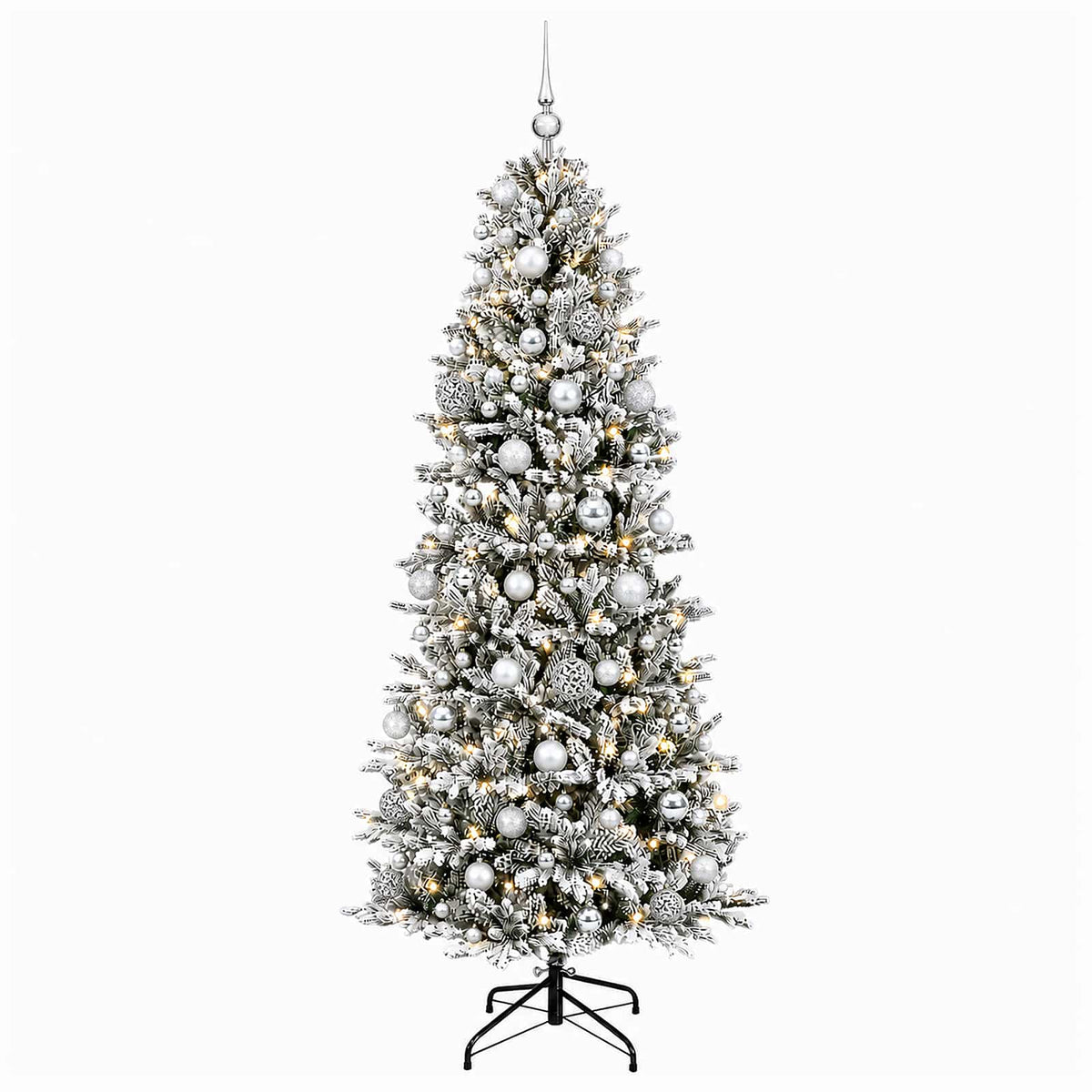 vidaXL Artificial Christmas Tree with Bauble 240 cm 300 LEDs