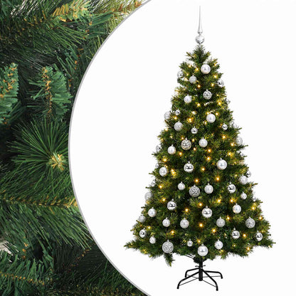 vidaXL Artificial Christmas Tree with Bauble 180 cm 300 LEDs