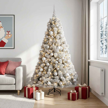 vidaXL Artificial Christmas Tree with Bauble 210 cm 300 LEDs
