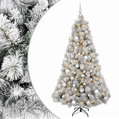 vidaXL Artificial Christmas Tree with Bauble 210 cm 300 LEDs