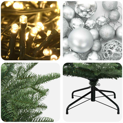 vidaXL Artificial Christmas Tree with Bauble 210 cm 300 LEDs