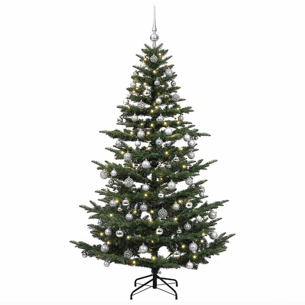 vidaXL Artificial Christmas Tree with Bauble 210 cm 300 LEDs