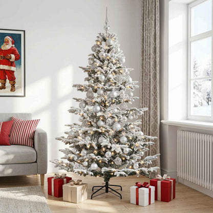 vidaXL Artificial Christmas Tree with Bauble 210 cm 300 LEDs