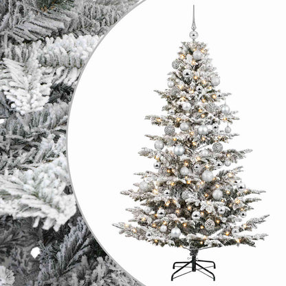 vidaXL Artificial Christmas Tree with Bauble 210 cm 300 LEDs