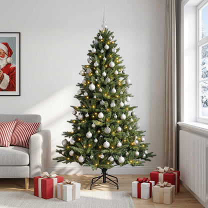 vidaXL Artificial Christmas Tree with Bauble 210 cm 300 LEDs