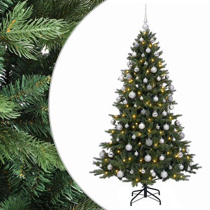 vidaXL Artificial Christmas Tree with Bauble 210 cm 300 LEDs
