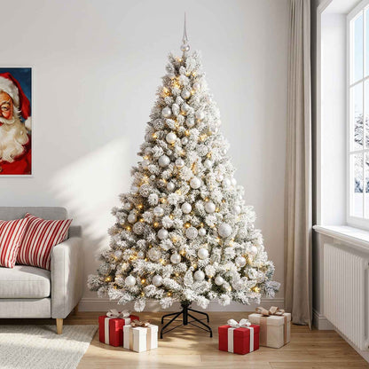 vidaXL Artificial Christmas Tree with Bauble 210 cm 300 LEDs