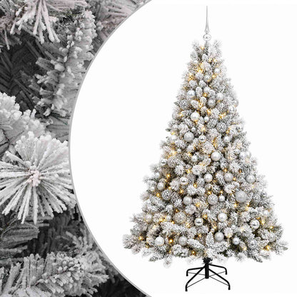 vidaXL Artificial Christmas Tree with Bauble 210 cm 300 LEDs