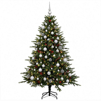 vidaXL Artificial Christmas Tree with Bauble 210 cm 300 LEDs