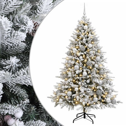 vidaXL Artificial Christmas Tree with Bauble 210 cm 300 LEDs