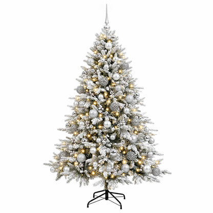 vidaXL Artificial Christmas Tree with Bauble 210 cm 300 LEDs