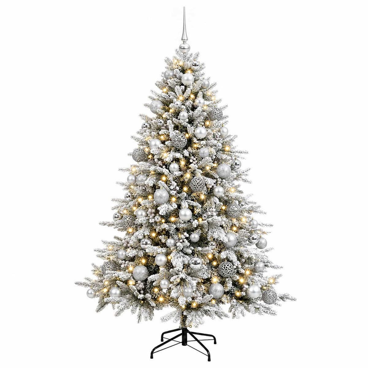 vidaXL Artificial Christmas Tree with Bauble 240 cm 300 LEDs