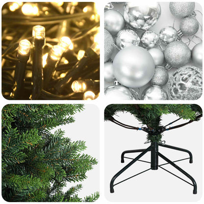 vidaXL Artificial Christmas Tree with Bauble 240 cm 300 LEDs