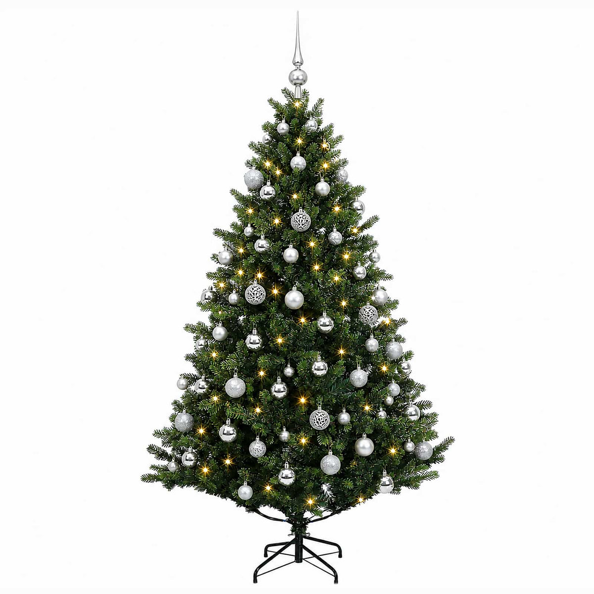 vidaXL Artificial Christmas Tree with Bauble 240 cm 300 LEDs