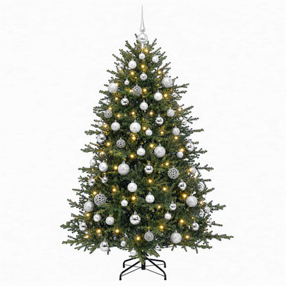 vidaXL Artificial Christmas Tree with Bauble 210 cm 300 LEDs