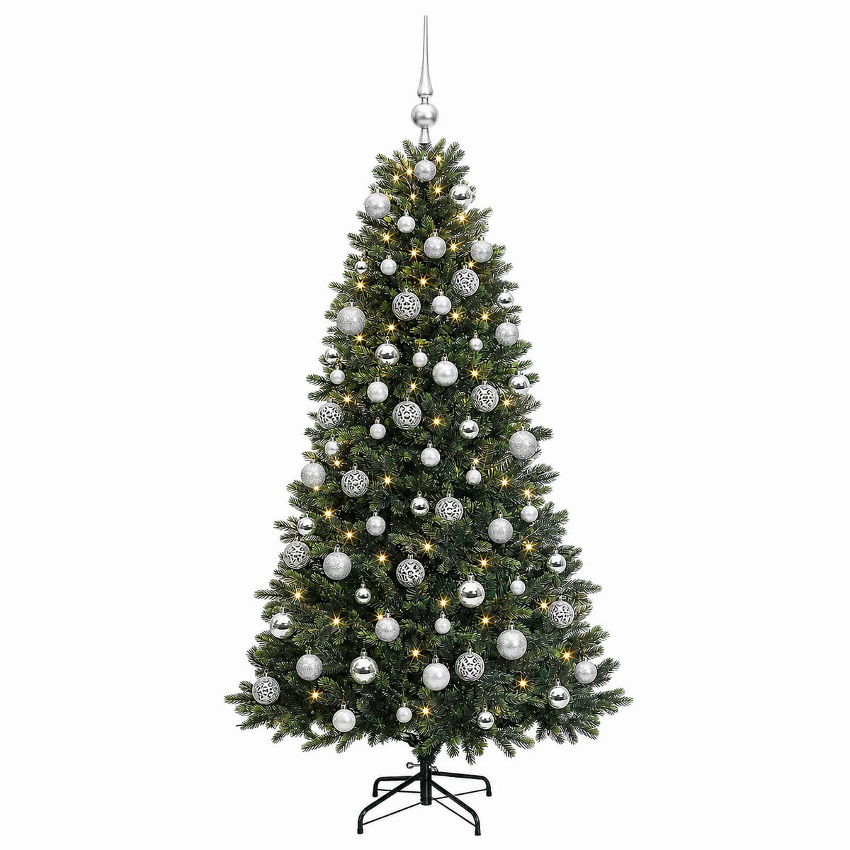vidaXL Artificial Christmas Tree with Bauble 240 cm 300 LEDs