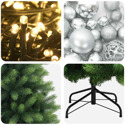 vidaXL Artificial Christmas Tree with Bauble 210 cm 300 LEDs