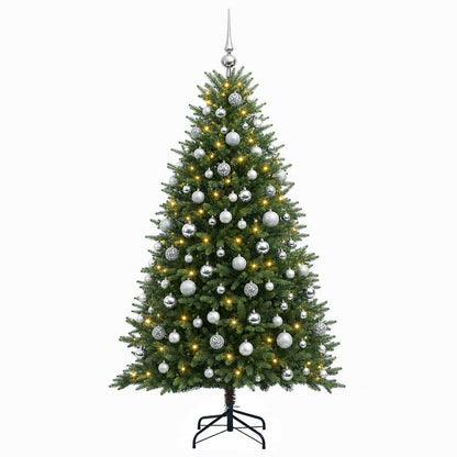 vidaXL Artificial Christmas Tree with Bauble 210 cm 300 LEDs