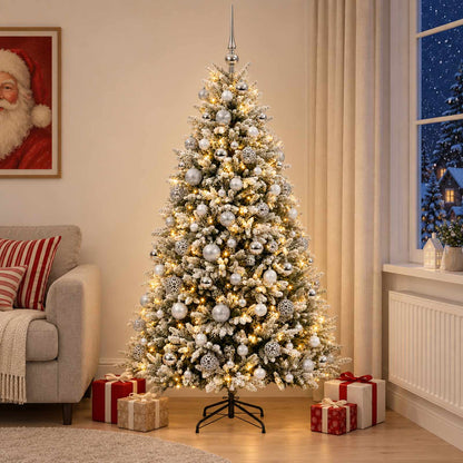 vidaXL Artificial Christmas Tree with Bauble 240 cm 300 LEDs