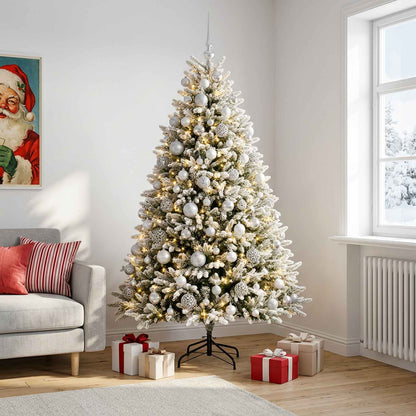 vidaXL Artificial Christmas Tree with Bauble 240 cm 300 LEDs
