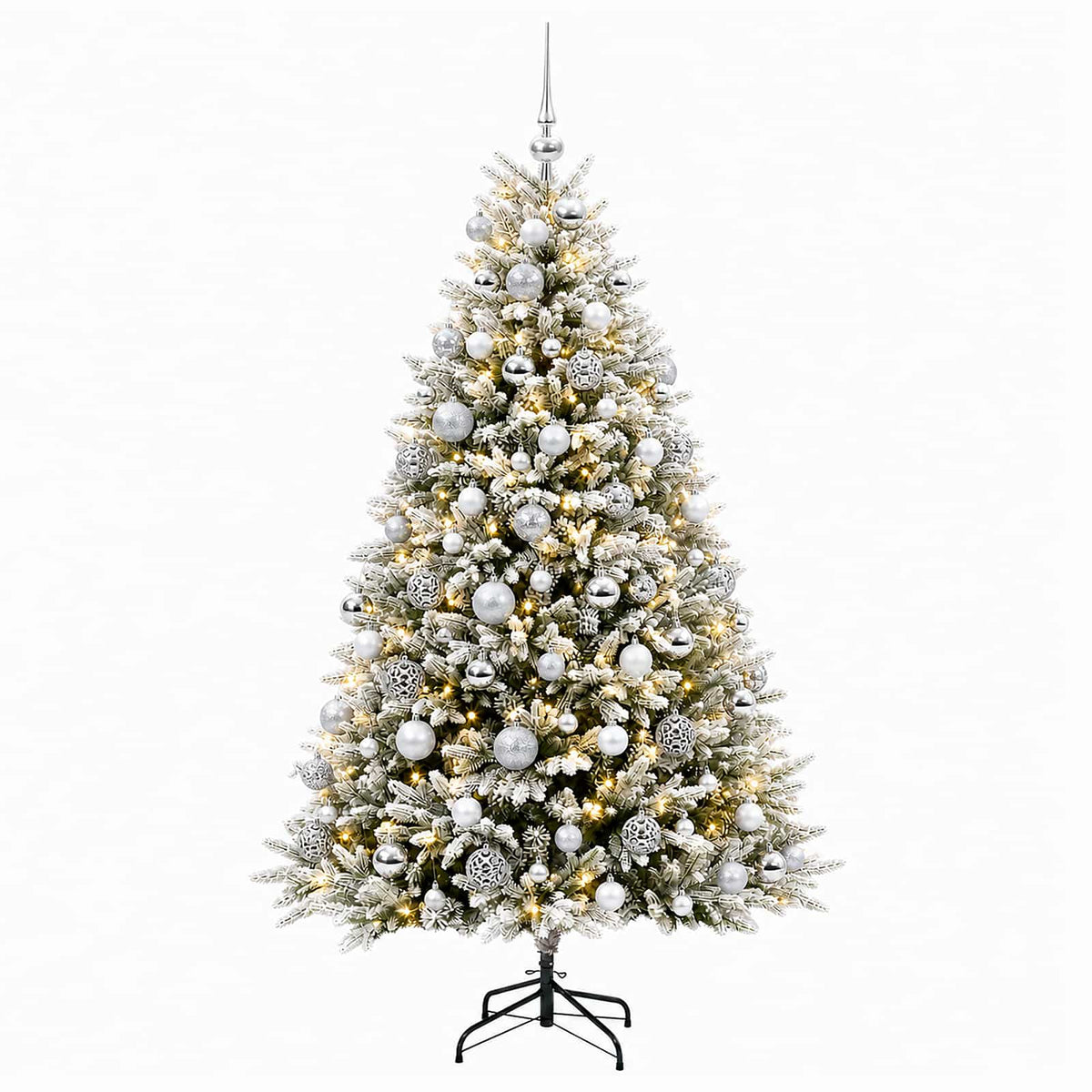 vidaXL Artificial Christmas Tree with Bauble 240 cm 300 LEDs