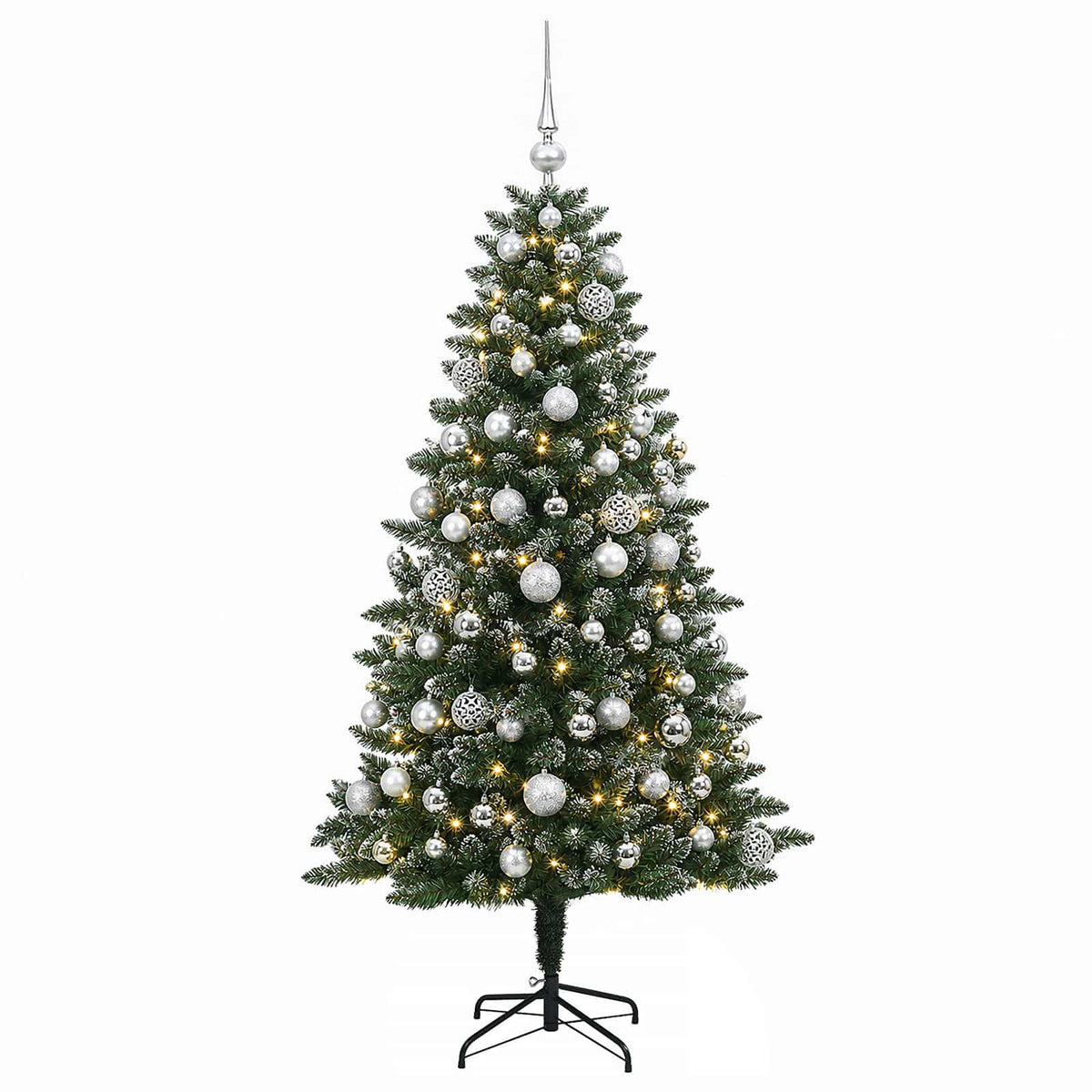 vidaXL Artificial Christmas Tree with Bauble 180 cm 300 LEDs