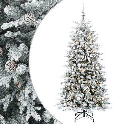 vidaXL Artificial Christmas Tree with Bauble 210 cm 300 LEDs