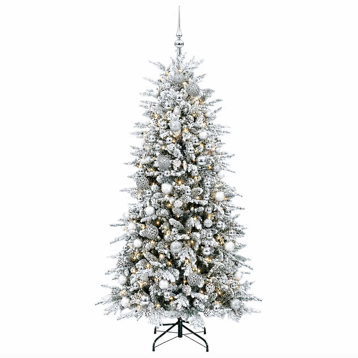 vidaXL Artificial Christmas Tree with Bauble 210 cm 300 LEDs