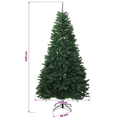 vidaXL Artificial Christmas Tree Mid-green with Bauble 240 cm 300 LEDs
