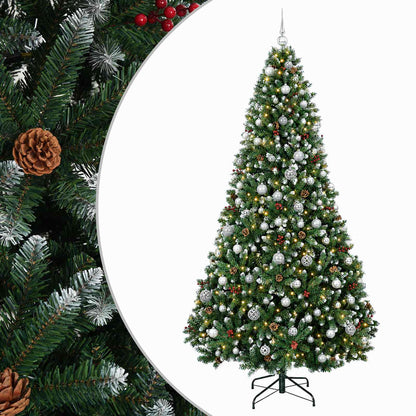 vidaXL Artificial Christmas Tree Green with Bauble 240 cm 300 LEDs
