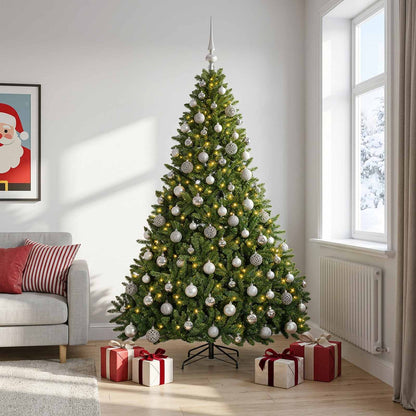 vidaXL Artificial Christmas Tree Light Green with Baubles 240 cm