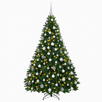 vidaXL Artificial Christmas Tree Mid-green with Ornament 240 cm