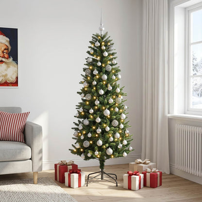 vidaXL Artificial Christmas Tree with Bauble 210 cm 300 LEDs